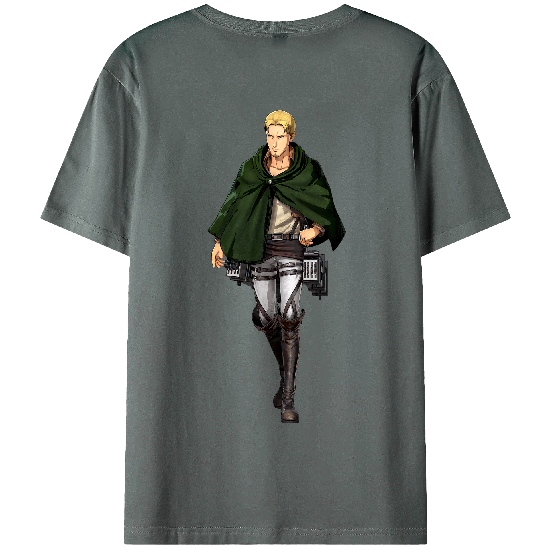 （画像用） 進撃の巨人 Attack on Titan 綿100％ メンズ半袖Tシャツ（バックプリント） 通気性